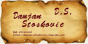 Damjan Stošković vizit kartica
